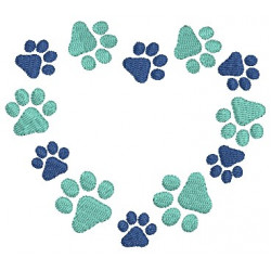 Stickdatei - Pfotenherz